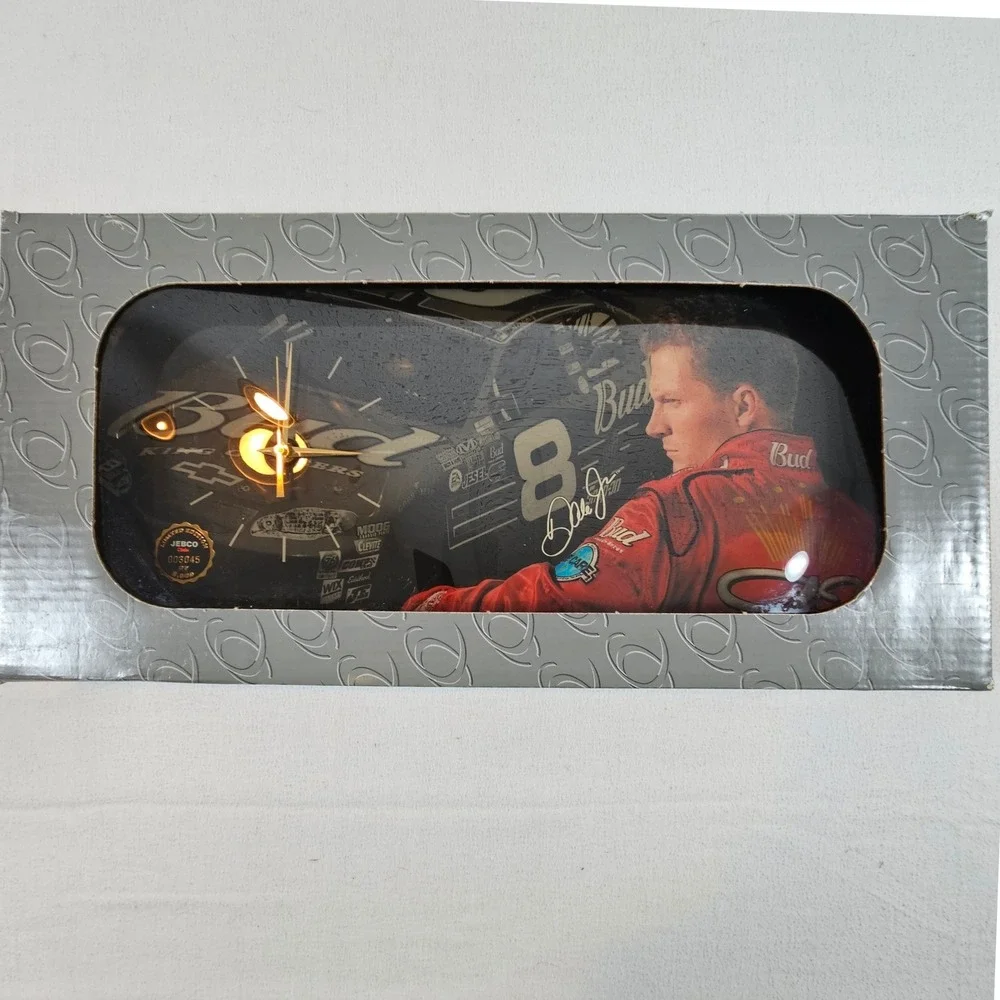 Jebco Clocks Dale Earnhardt Jr Profile Wall Clock OS Black Budweiser #8